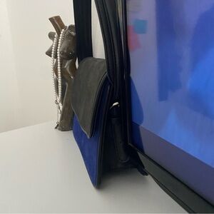 Silence + Noise Black and Blue Soft Shoulder Bag